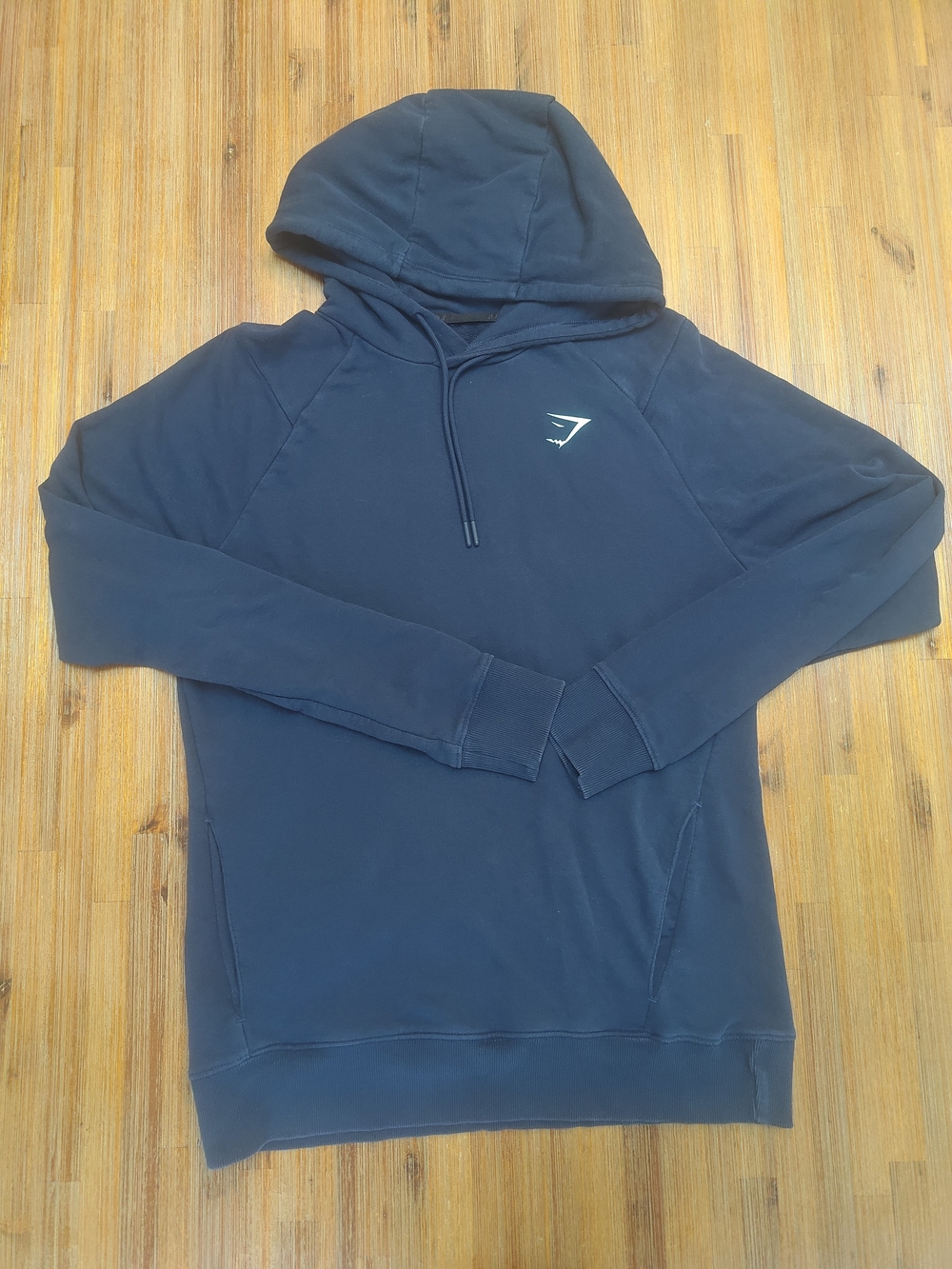 Gymshark Women's Dark Navy Hoodie with Subtle Logo